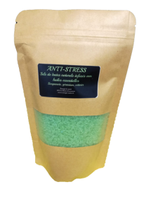 Sels de bain aux huiles essentielles - 4 x 100 g - Anti-stress - Détox - Relaxant - Anti coups de froid