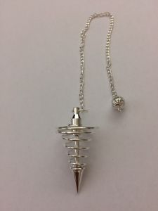 Pendule spirale argenté