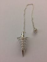 Pendule spirale argenté