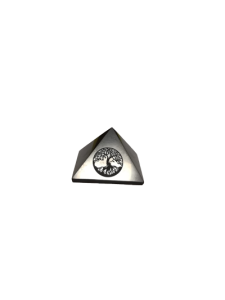 Shungite pyramide - 5 cm - gravée "arbre de vie"
