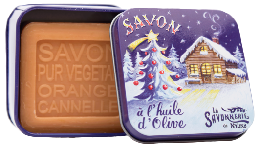 Savon boîte métal - chalet - 155 gr