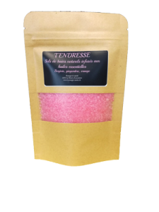 Sels de bain aux huiles essentielles - 2 x 100 g - Tendresse et relaxant